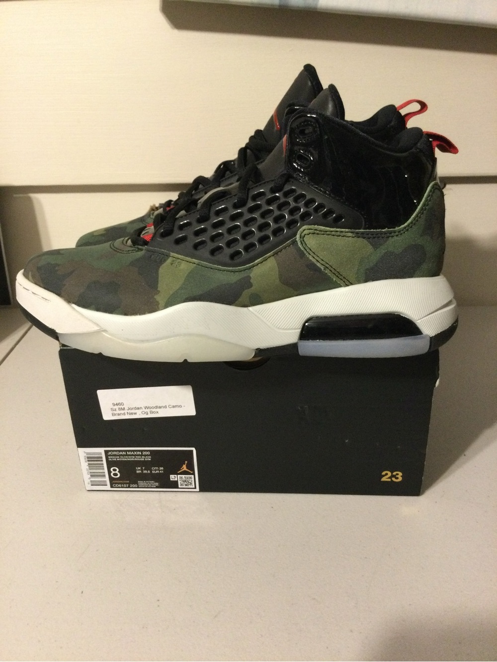 Air Jordan Men's Camo High-Top Sneakers - Green/Black